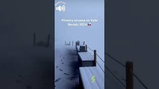 TÁ NEVANDO Caiu a primeira nevasca de 2024 no Valle Nevado  #chile