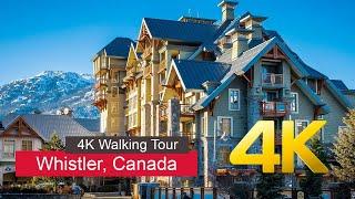 Whistler Village Vancouver Canada - Walking tour around the village 4K