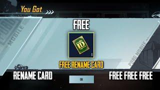 HOW TO GET FREE RENAME CARD IN PUBG MOBILE  PUBG MOBILE NEW TRICK TO GET FREE RENAME CARD  EVENT 