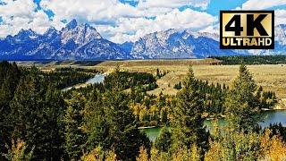 Nature Sounds  View of Grand Tetons  8 HOURS  4K 