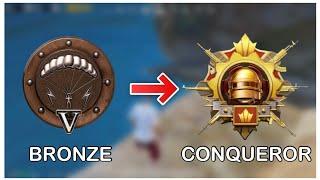 NewTips And Trick 100% Bronze to ConquerorTRICK To PUSH CONQUEROR in BGMIPUBGM