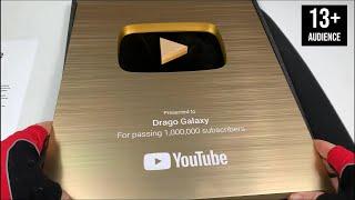 Gold Play Button 1.000.000 Dragon Subscribers Unboxing  Beyblader Drago Galaxy