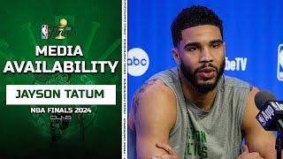 Jayson Tatum Reacts to Criticism During Celtics Playoffs  NBA Finals Practice