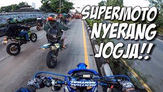 PART 1  RAME PARAH ROMBONGAN SUPERMOTO JAWA TIMUR NYERANG JOGJA #supermoto #jogja