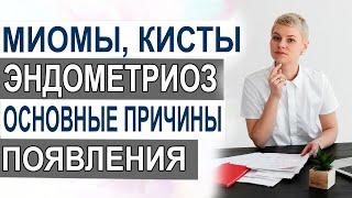 Миомы кисты эндометриоз. Основные причины появления. Врач гинеколог Екатерина Волкова.