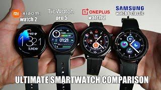 Xiaomi Watch 2 vs OnePlus Watch 2 vs Samsung Watch 6 Classic vs TicWatch Pro 5 - Ultimate Comparison