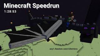 Minecraft 1.14.4 Speedrun any& Random Glitchless. Under 1.5hours  current pb 