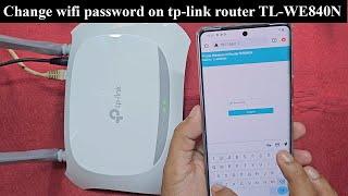 How to change wifi password on tp link router tl wr840n