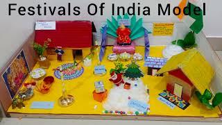 Festivals of India School project for kids भारतीय सण प्रकल्प Festivals of India project model 