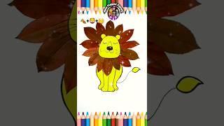 How To Make Cute Lion With Leaf  #shorts #diy #art #leaf #craft #creative #love #cute #handmade