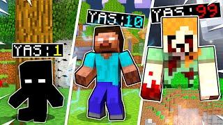 Minecraftta HER DAKİKA MİNECRAFT EFSANELERİNE DÖNÜŞÜYORUZ