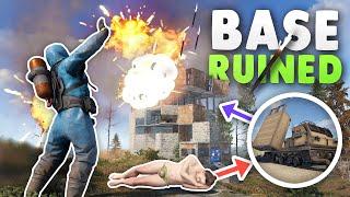 DESTROYING a CHEATERS BASE using MLRS before BANNING HIM - Rust