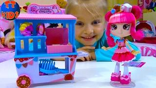 ШОПКИНС Игровой набор Магазин Сладостей Видео для детей Распаковка Shopkins Toy