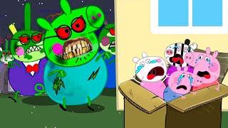 Peppa Zombie Apocalypse Zombies Appear At The Laboratory  Peppa Pig Funny Animation