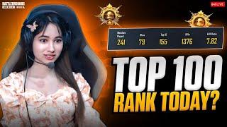 CONQUEROR TOP 100 LIVEEVERY MATCH CHICKENBGMI LIVE #bgmilive #girlgamer #pubgmobile