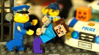 НУБ МАЙНКРАФТ против ЛЕГО Полиция Хэллоуин Мультфильмы Лего Мультики Видео для Детей