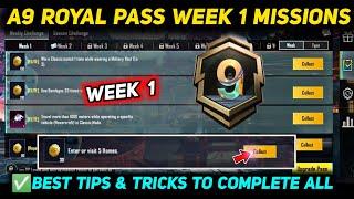 A9 WEEK 1 MISSION  PUBG WEEK 1 MISSION EXPLAINED  A9 ROYAL PASS WEEK 1 MISSION  C7S20 RP MISSIONS