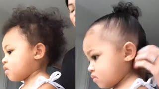 Stormi’s hair routine #kyliejenner #stormiwebster #stormi #hair