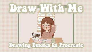 01 draw with me ˖°. drawing emotes in procreate