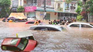 Historic Flood Tropical Storm SonCa hits Da Nang Vietnam.