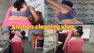 Kitchen cleaning vlog  hot  look @jjvlogsareelovers