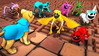Can SMILING CRITTERS GIANT FORM find me in a MAZE? Garrys Mod Sandbox