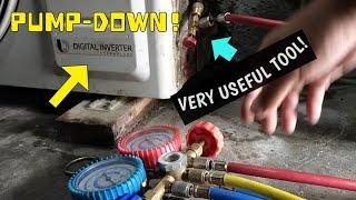 How to pump down aircon split type inverter