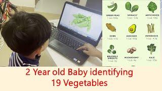 2 Year old Baby identifying 19 Vegetables in 60 seconds