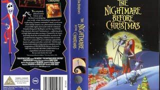 The Nightmare Before Christmas 1995 UK VHS