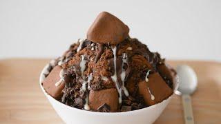 Chocolate Bingsu  Korean shaved ice no machine