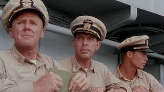 The USS Caines execs board Admiral Bull Halseys aircraft carrier are shocked by competence.