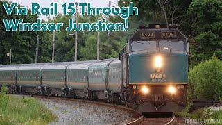 Via Rail 15 Through Windsor Junction Road Railroad Crossing Windsor Junction NS.