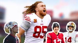 49ers George Kittle reacts to John Lynch saying Brock Purdy is the “leader in the clubhouse” for QB1