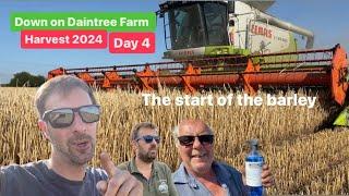Ep134‍ harvest 2024 Day 4 The start of the barley
