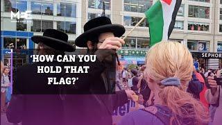 What flag is that? Youre a Jew Woman confronts pro-Palestine Jewish protesters in New York