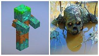 MINECRAFT CHARACTERS IN REAL LIFE mobs animals items