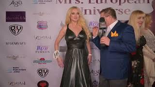 Contestant #10 Mrs. European Universe on the red carpet in Hollywood CA