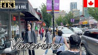 Vancouver Walk - Davie Village  Community of Gay and Lesbian -【4K 60fps】