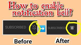 How to enable notification bell using Android phone