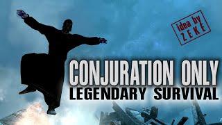 the absolutely insane Skyrim CONJURATION ONLY challenge on legendary survival difficulty playthrough