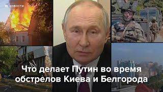 Что делает Путин во время обстрелов Киева и Белгорода