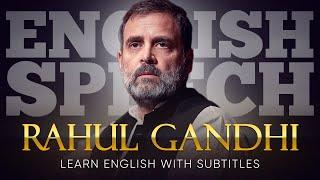 ENGLISH SPEECH  RAHUL GANDHI Indias Democratic Walk English Subtitles