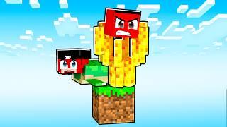 TEK BLOK ama HAYVAN OLUYORUZ  - Minecraft