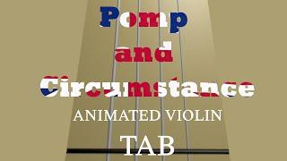 Pomp and Circumstance Extract - Animated Violin Tabs