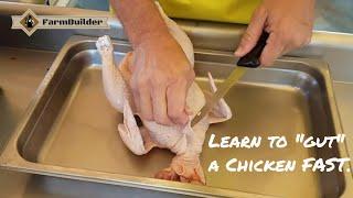 Chicken Evisceration Tutorial 30 second method #chicken #butchering #pasturedpoultry
