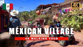 4K Mexican Village Walk - Experience Authentic Mexico Walking Puerto Vallarta Valley  4K HDR 60fps