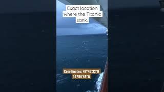 Exact location where the Titanic sank. #titanic coordinates 41°43′57N49°56′49W