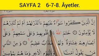 3.Kuranı Kerim okumaya ilk başlayanlar içinTECVİD UygulamalıBakara Suresi 6-8  @selamihocam