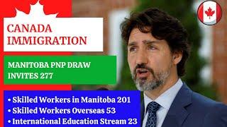 CANADA IMMIGRATION  MANITOBA PNP 2021 DRAW INVITES 277 9TH JULY 2021