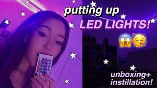 putting up LED lights for the first time *bonus video*